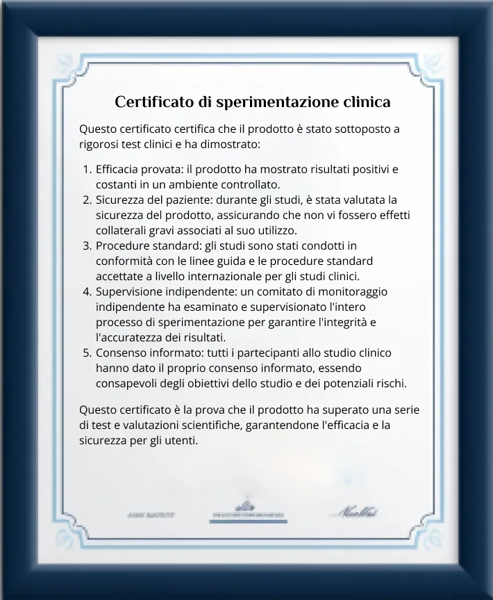 certificato per prove cliniche